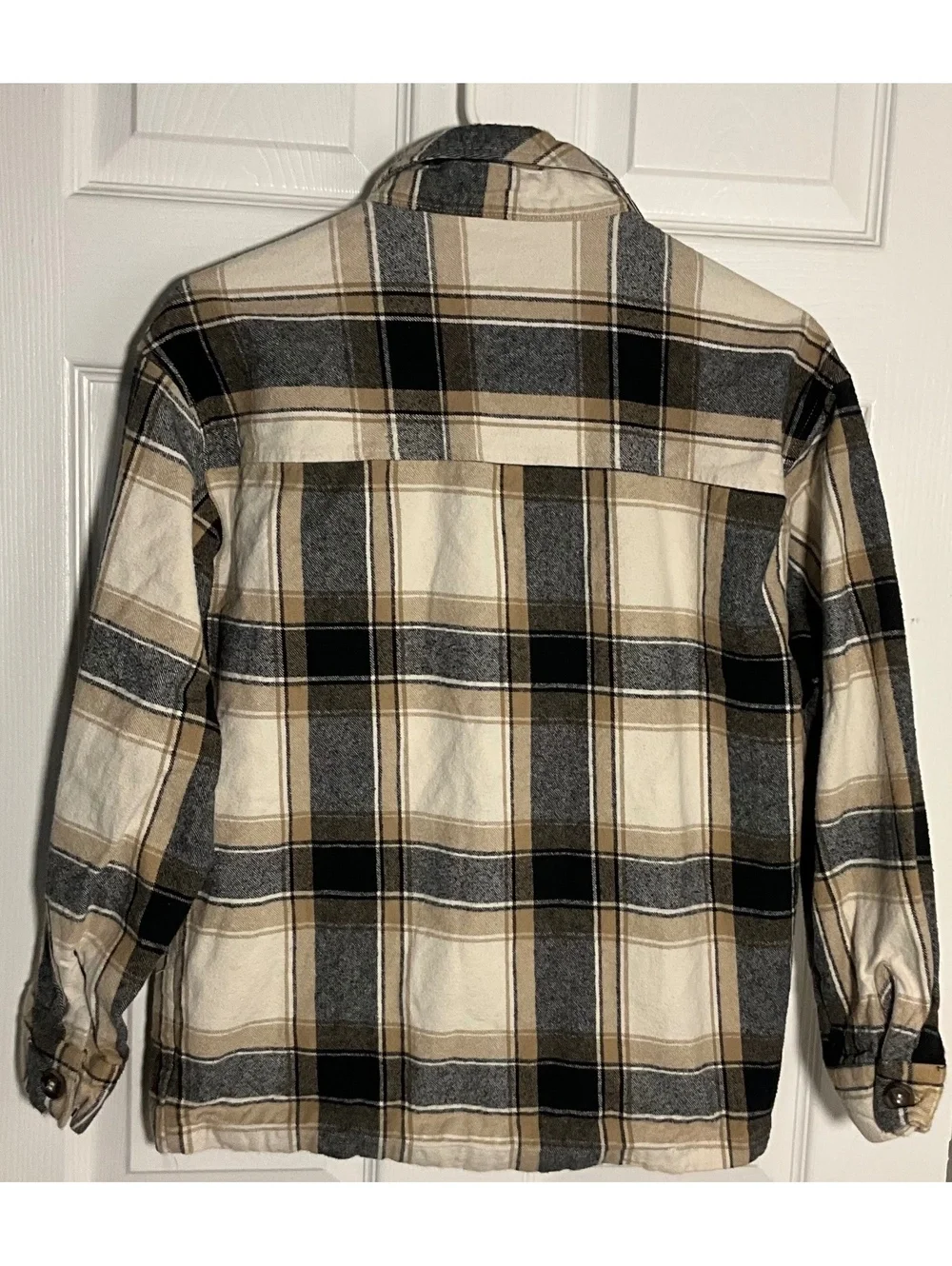 J.M. Luv Style Medium Plaid Button-Up Shirt Jacket